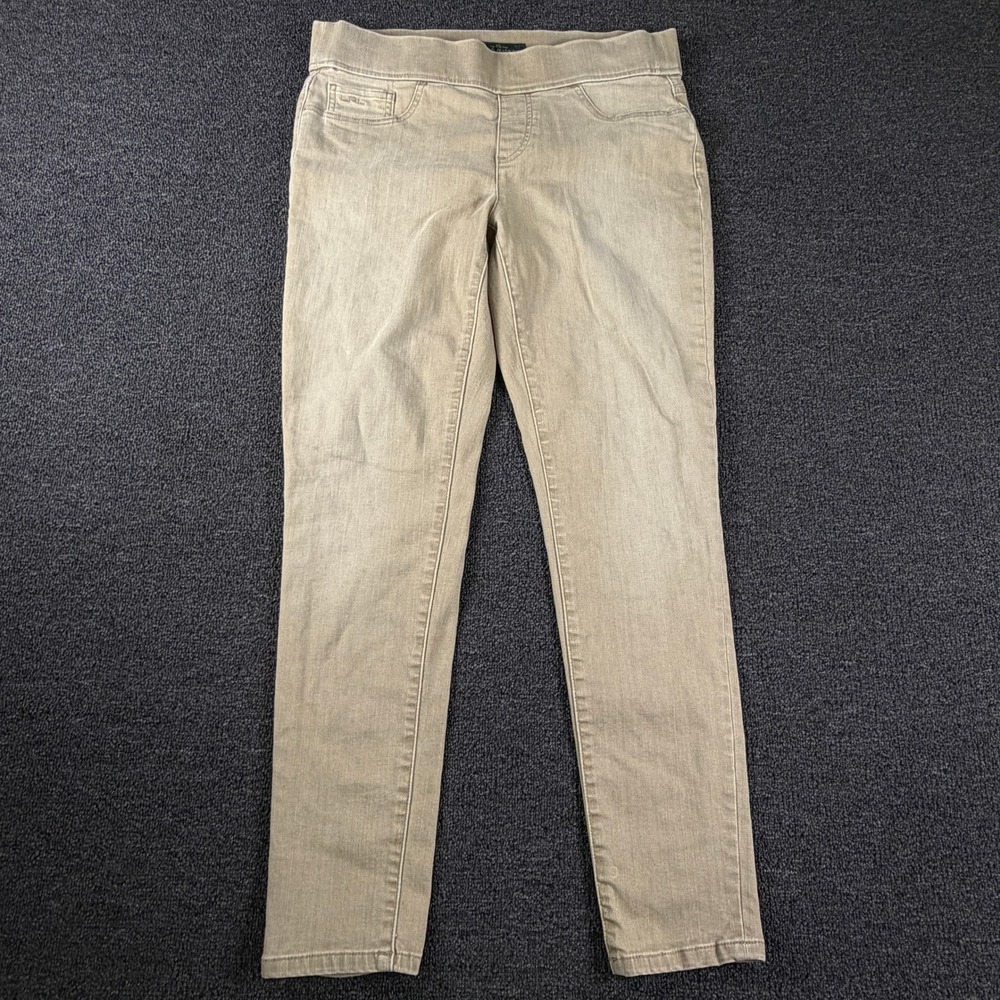 Lauren Ralph Lauren Pants Womens 10 (32x28) Pull On Slim Tan Stretch EUC